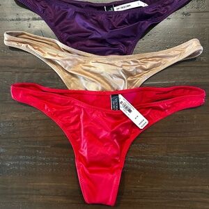 Victoria's Secret Satin Thong Panties Bundle